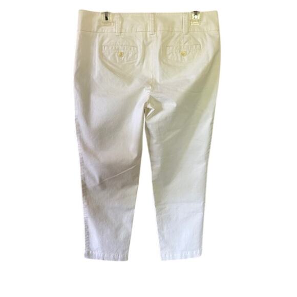 Talbots Petites The Daily Ankle Pants – White Stretch Cotton 8P - Picture 2 of 5